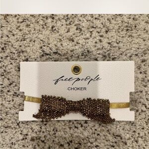 Free People Gold Choker Necklace